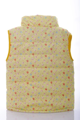 Жилетка для дівчинки на флісі Babykroha у серце жовта