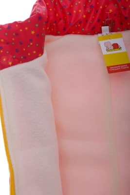 Жилетка для дівчинки на флісі Babykroha у дрібну зірочку червона