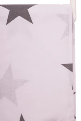 Постільна бавовна на гумці із зірками 130*100 біла