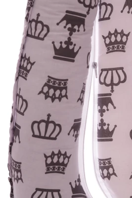 Кокон-гніздо + ортопедична подушка з коронами 85*50*12 см білий