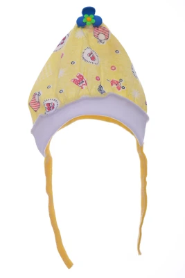 Комплект для новонародженого з чепчиком ситець Ваву жовтий