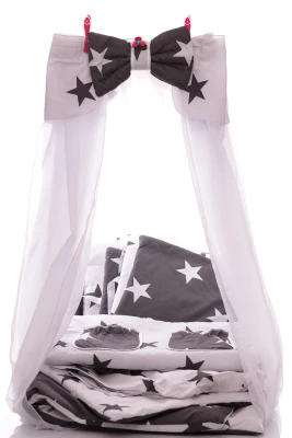 Постільний комплект для новонароджених з бортиками на 4 сторони в зірочку (Захист-30*30см боки та 52*48см; Ковдра 100*80см;простирадло на резинці 130*80с
