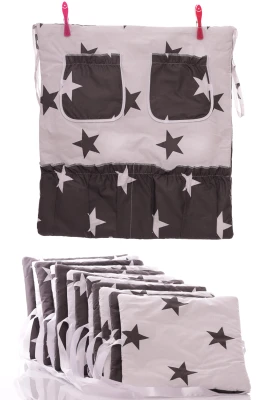 Постільний комплект для новонароджених з бортиками на 4 сторони в зірочку (Захист-30*30см боки та 52*48см; Ковдра 100*80см;простирадло на резинці 130*80с